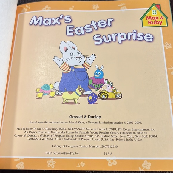 Maxes Easter, surprise, children’s book, Max, and Ruby. Nick junior book. - Picture 4 of 7